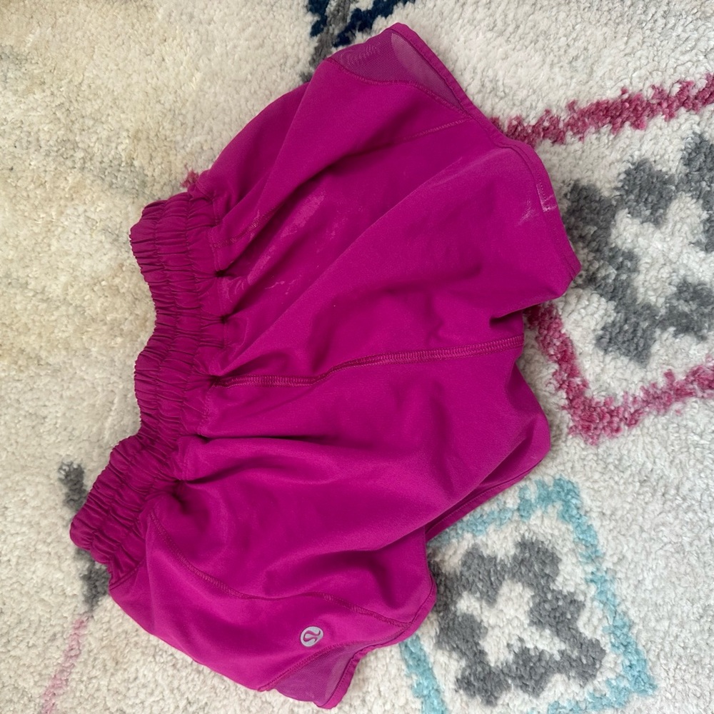 Pink lululemon hottie hot shorts